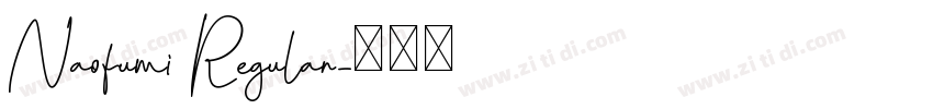 Naofumi Regular字体转换